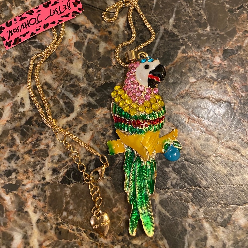 Betsy Johnson Parrot Necklace